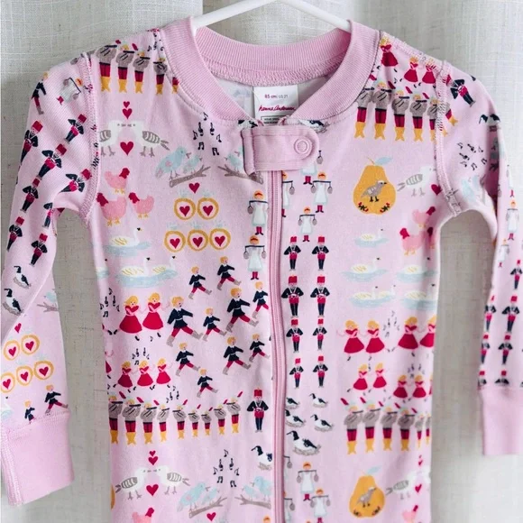 Hanna Andersson Footies 12 days of Christmas zippy one piece footed Pajamas 2T - Picture 1 of 7